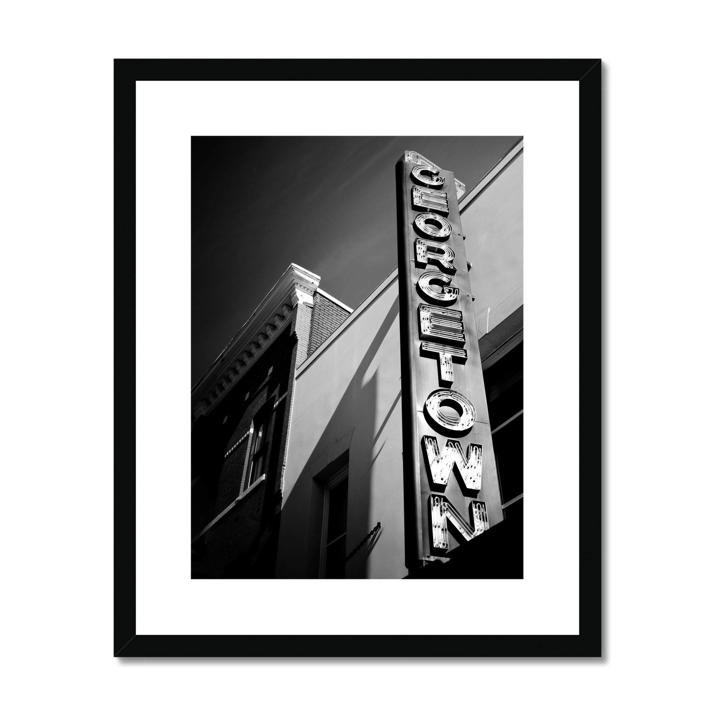 Georgetown Sign | Washington DC | Black & White Fine Art Print