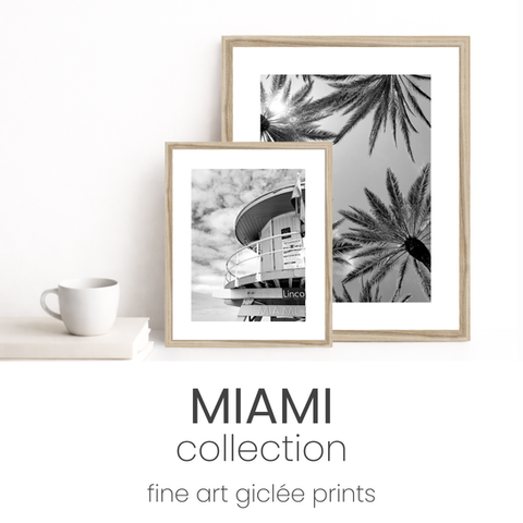The Miami Collection of beach and Ocean Drive fine art giclee prints by kpm photo art.