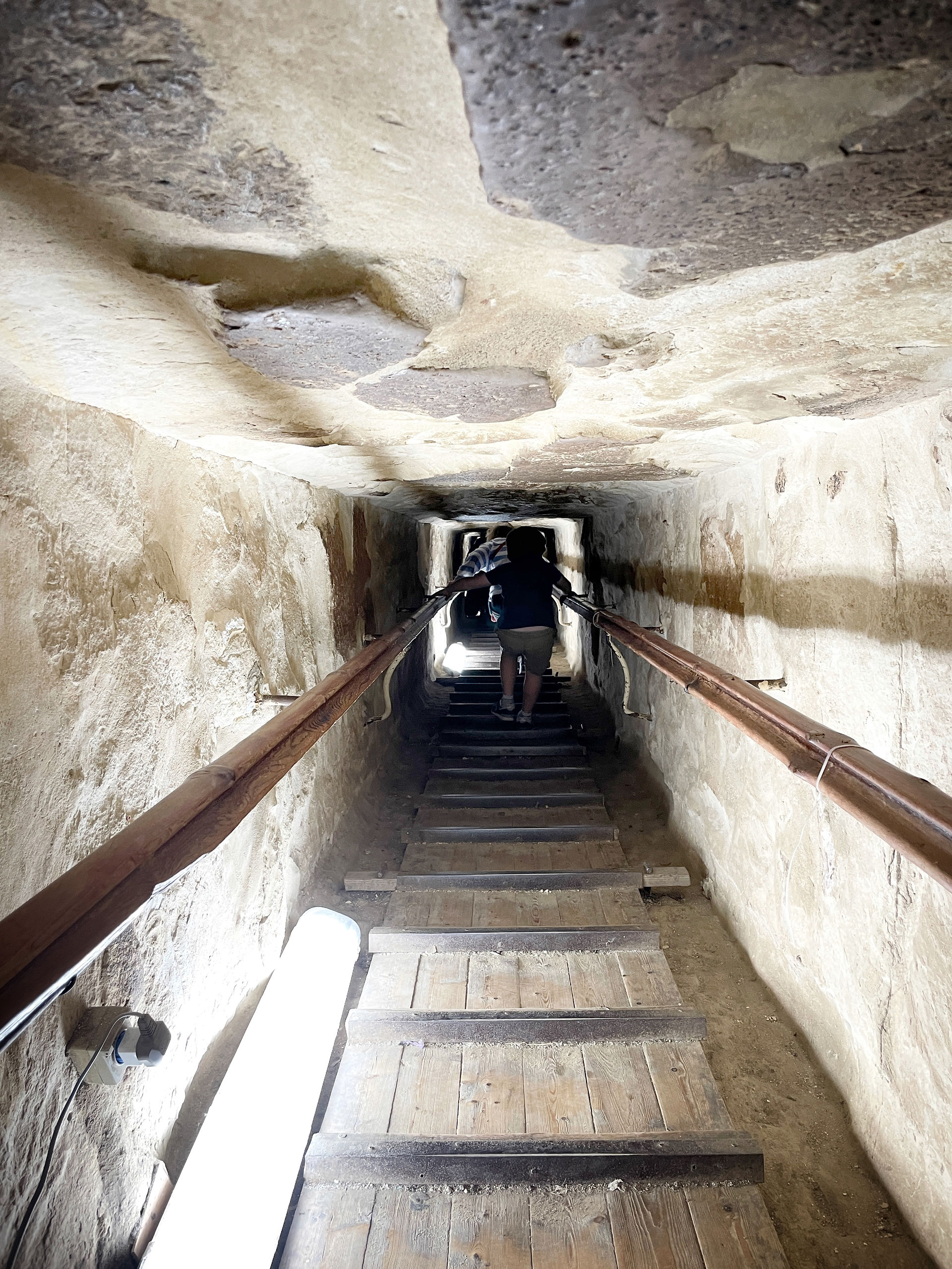Entering the great pyramid Khufu, Giza, Cairo, Egypt - Black and white travel photography  |  Limited edition wall art prints  |  Travel blog | © kpm photo art