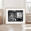 Thumbnail: Black and white photo print of interior bookstore with couch at Shakespeare and Company in Paris, France
