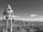 Black and white photo print of 1977 Star Wars Stormtrooper action figure in the Grand Canyon, Arizona, USA