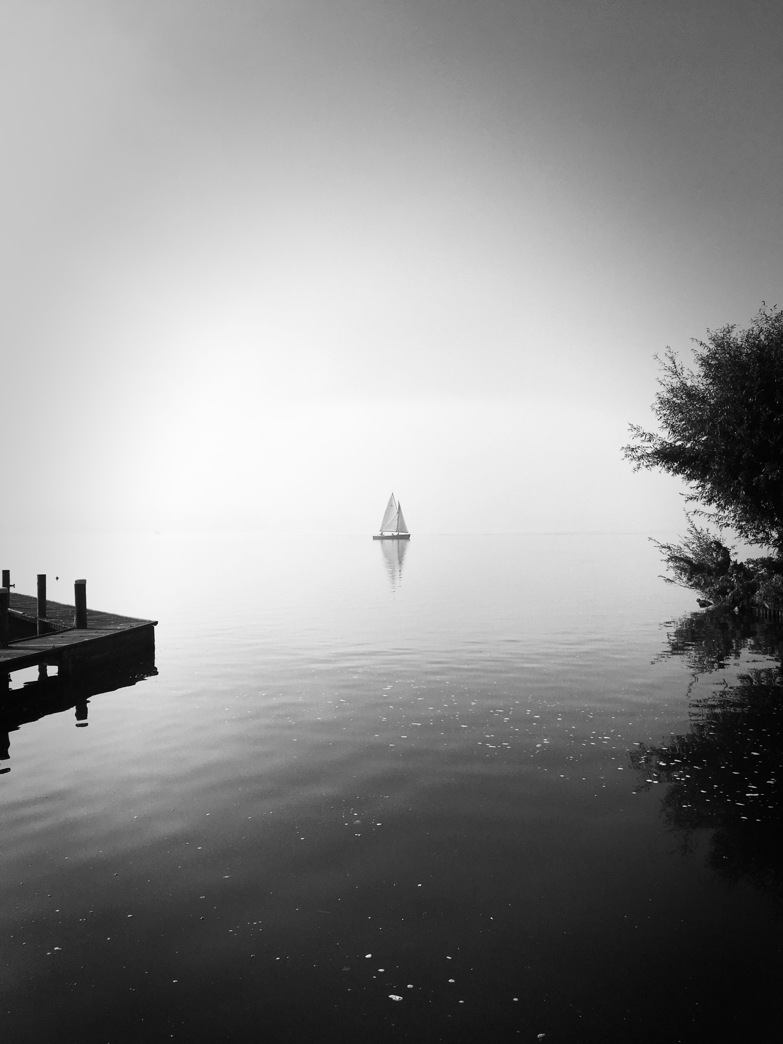 Misty Dock | Black & White Fine Art Print