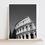 Thumbnail: Black and white photo print of Colosseum with Italian trees in Rome, Italy