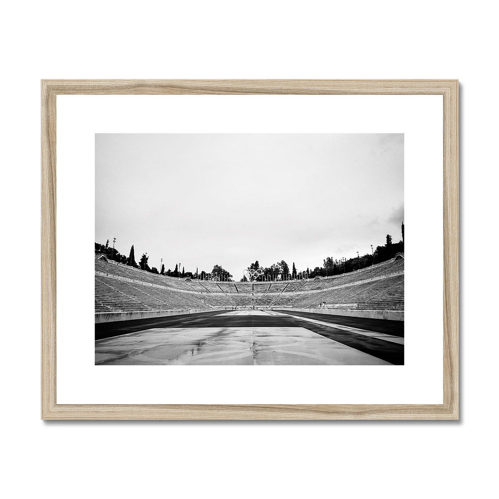 Thumbnail: Black and white photo print of the original Olympic Stadium Panathenaic Stadium in Athens, Greece