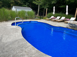 Stamped Concrete Patio and Swimming Pool Deck
