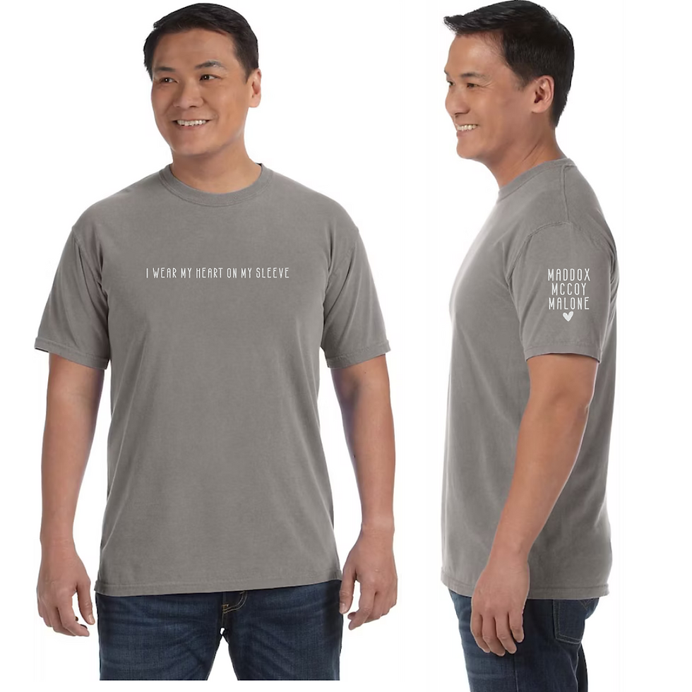 Thumbnail: Grey - I wear my heart on my sleeve - Customized