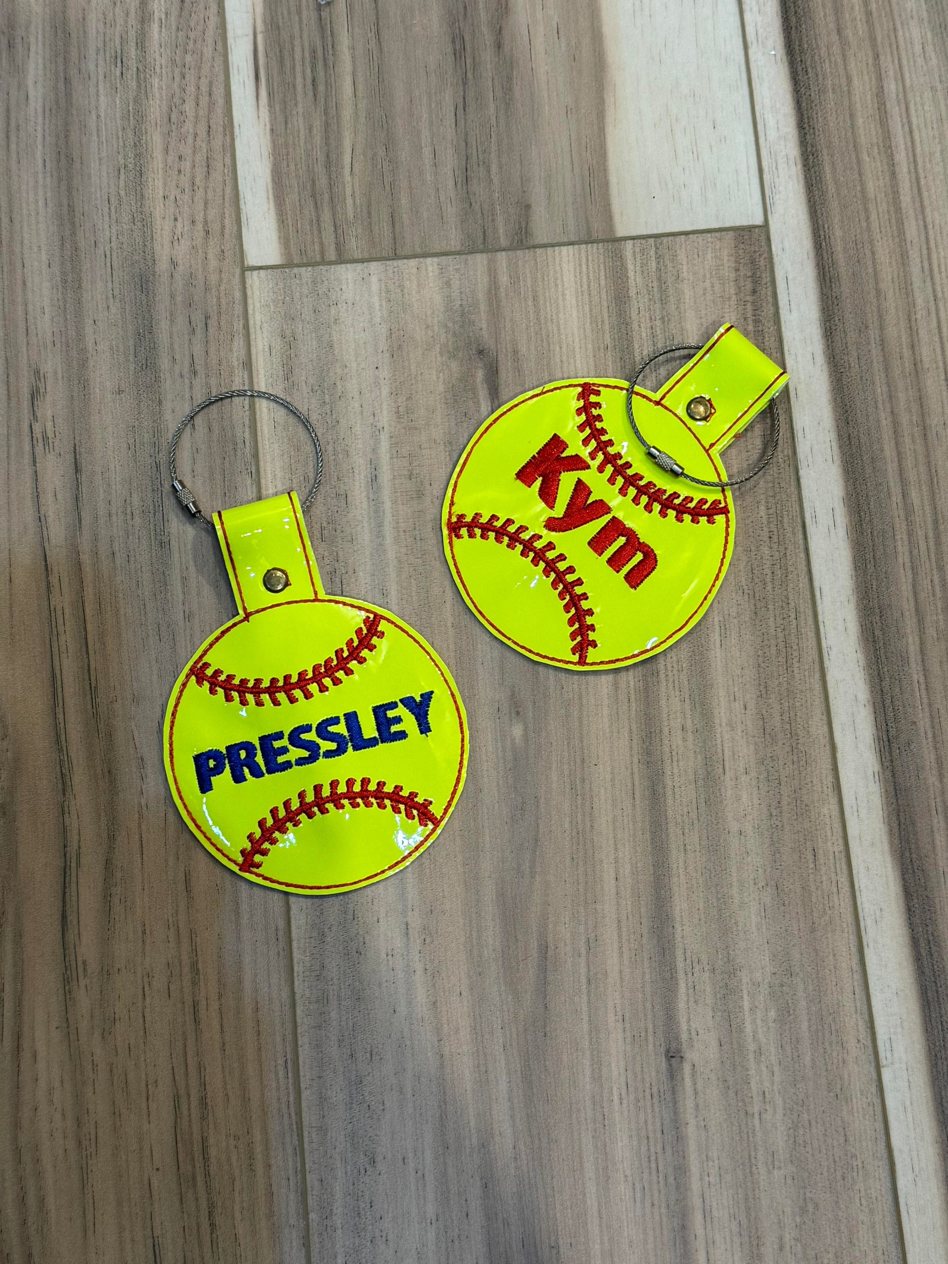 Softball Tag - Custom Embroidery