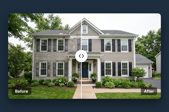 Reveal Before and After Slider banner