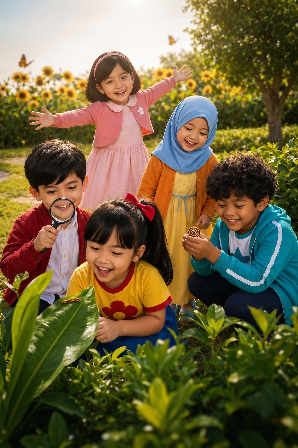 Binsania School Student Play Garden