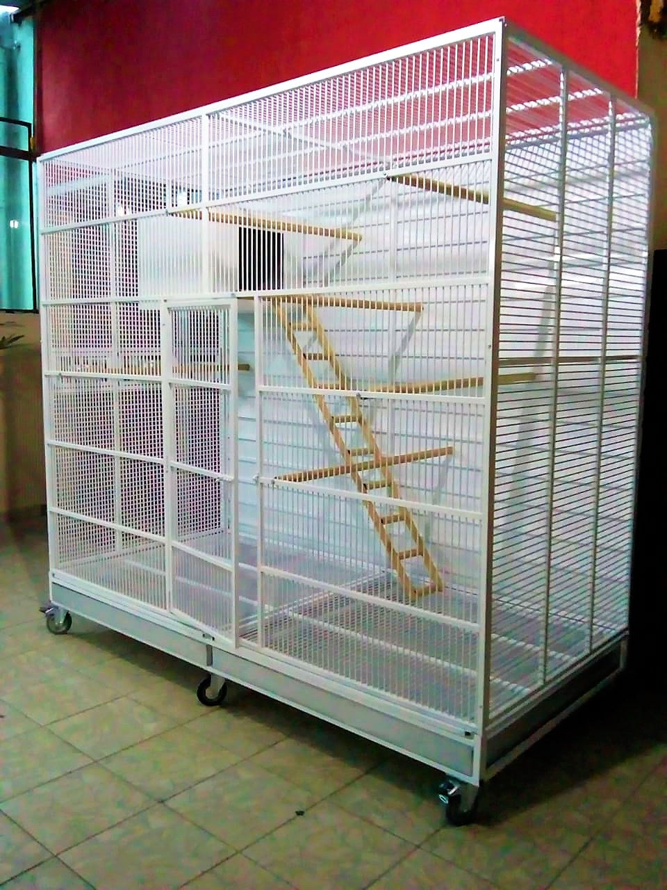 Miniatura: Viveiro Sagui/ Macaco Prego Branco 190x200x95cm Malha 1,5cm