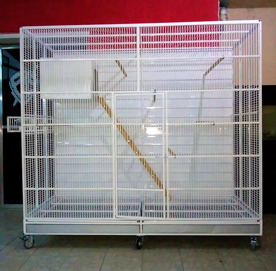Viveiro Sagui/ Macaco Prego Branco 190x200x95cm Malha 1,5cm