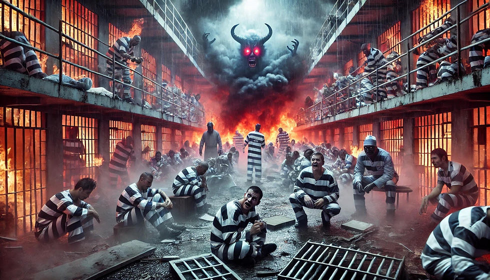 Abandon all hope as you're convicted of terror and processed into block 666. You can scream, the guards wont noti... (7)