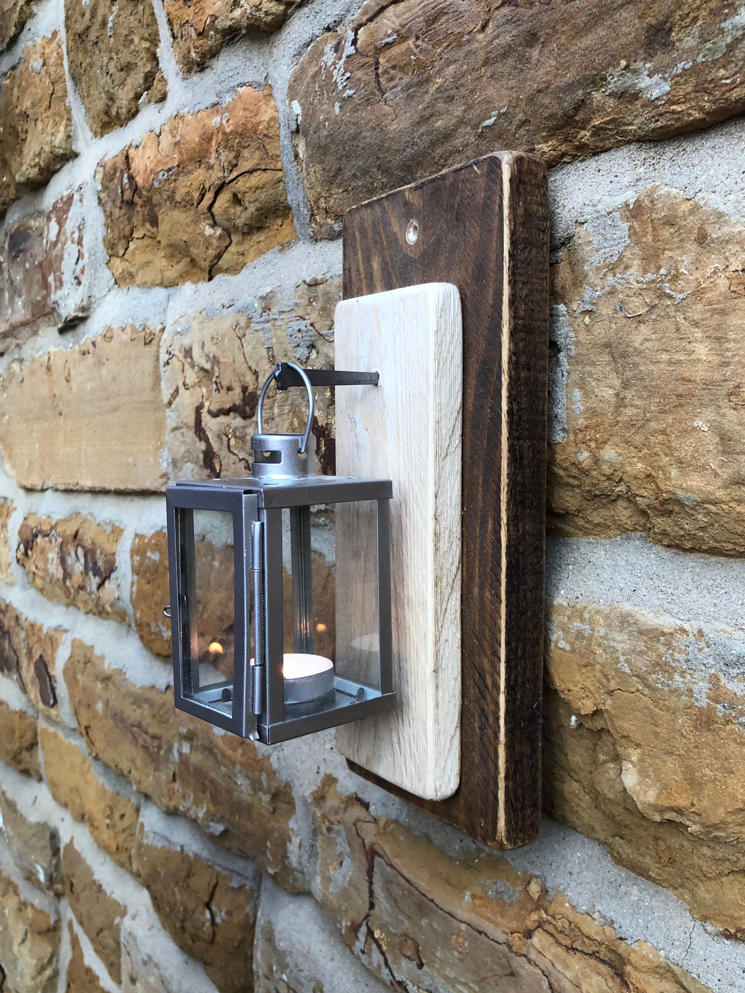 Handmade Rustic Tealight Sconce