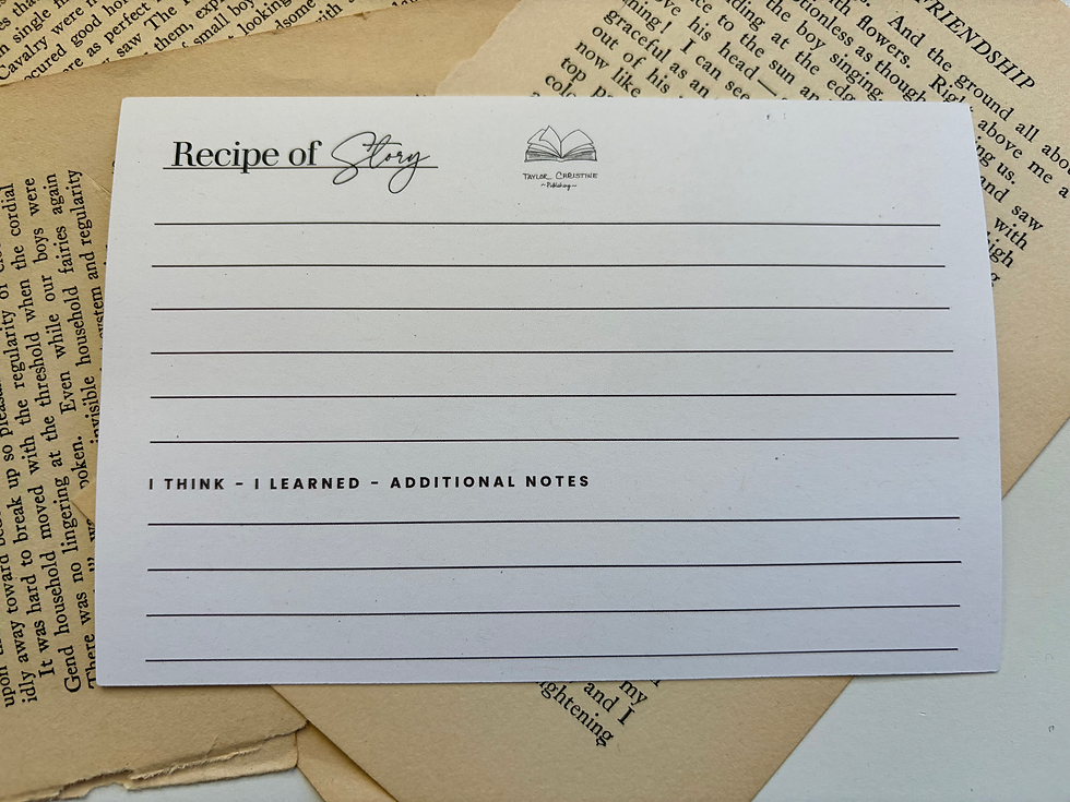 Thumbnail: Standard "Recipe of Story" Cards 