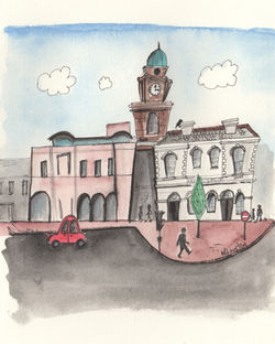 lisburn+town+hall+sketch+art+work