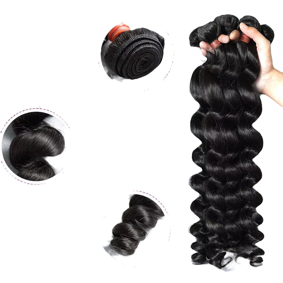 Loose Deep Wave Brazilian Human Hair Bundles – 32 Inch, 16A Remy Extensions