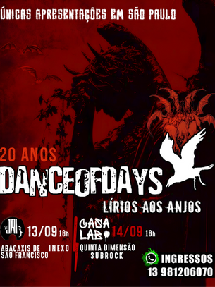 Álbum “Lírios aos Anjos”completa duas décadas com shows especiais do Dance of Days na capital paulista