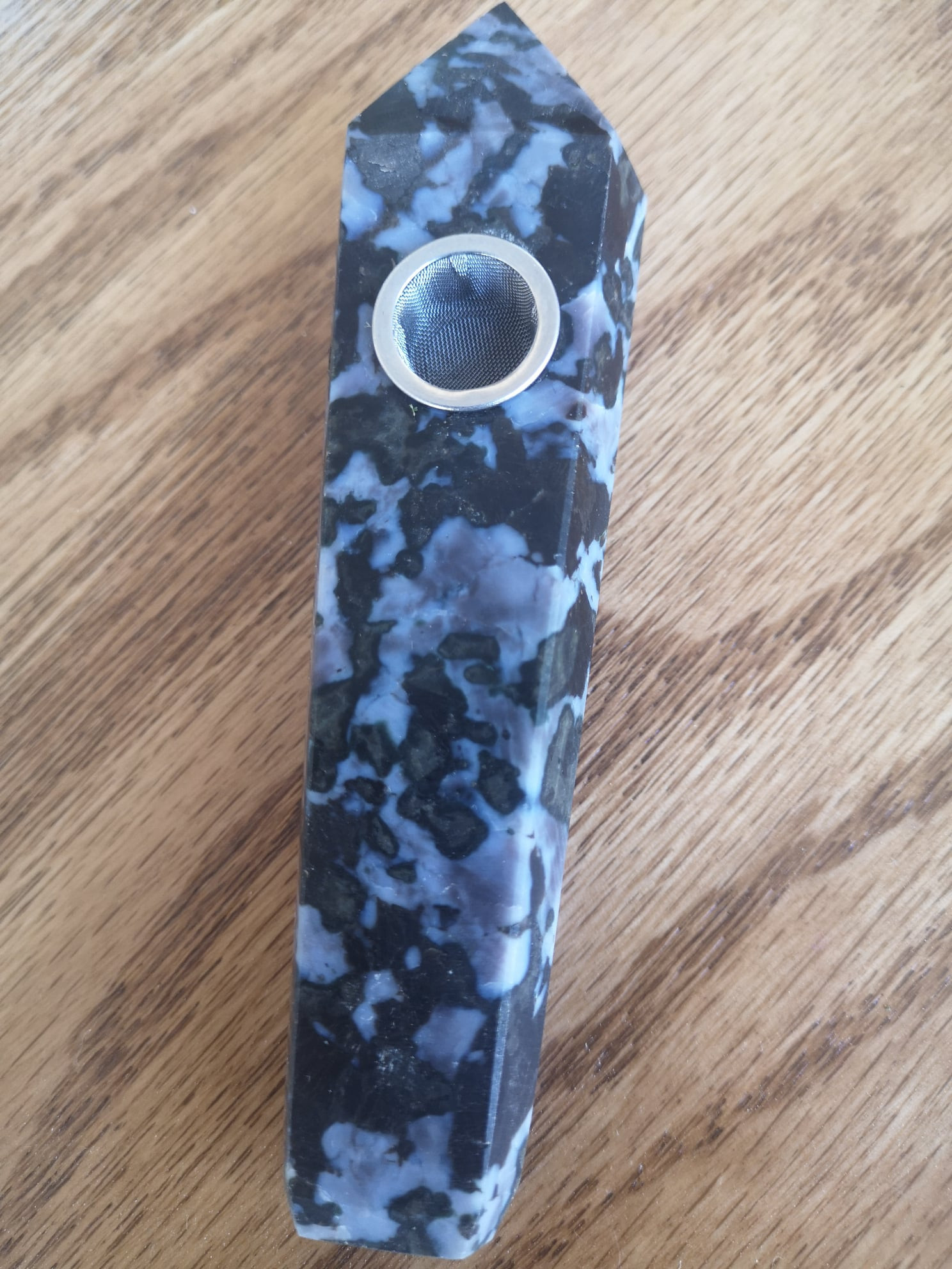 Serpentine / Snake Spot Stone Pipe
