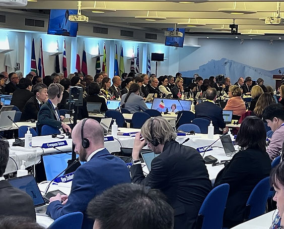 Congress technician managing simultaneous interpretation set up