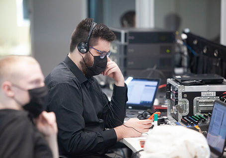 Technician working at an event 