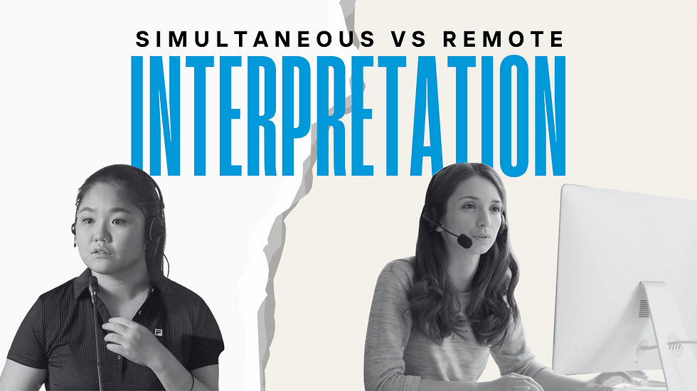Simultaneous vs remote interpretation