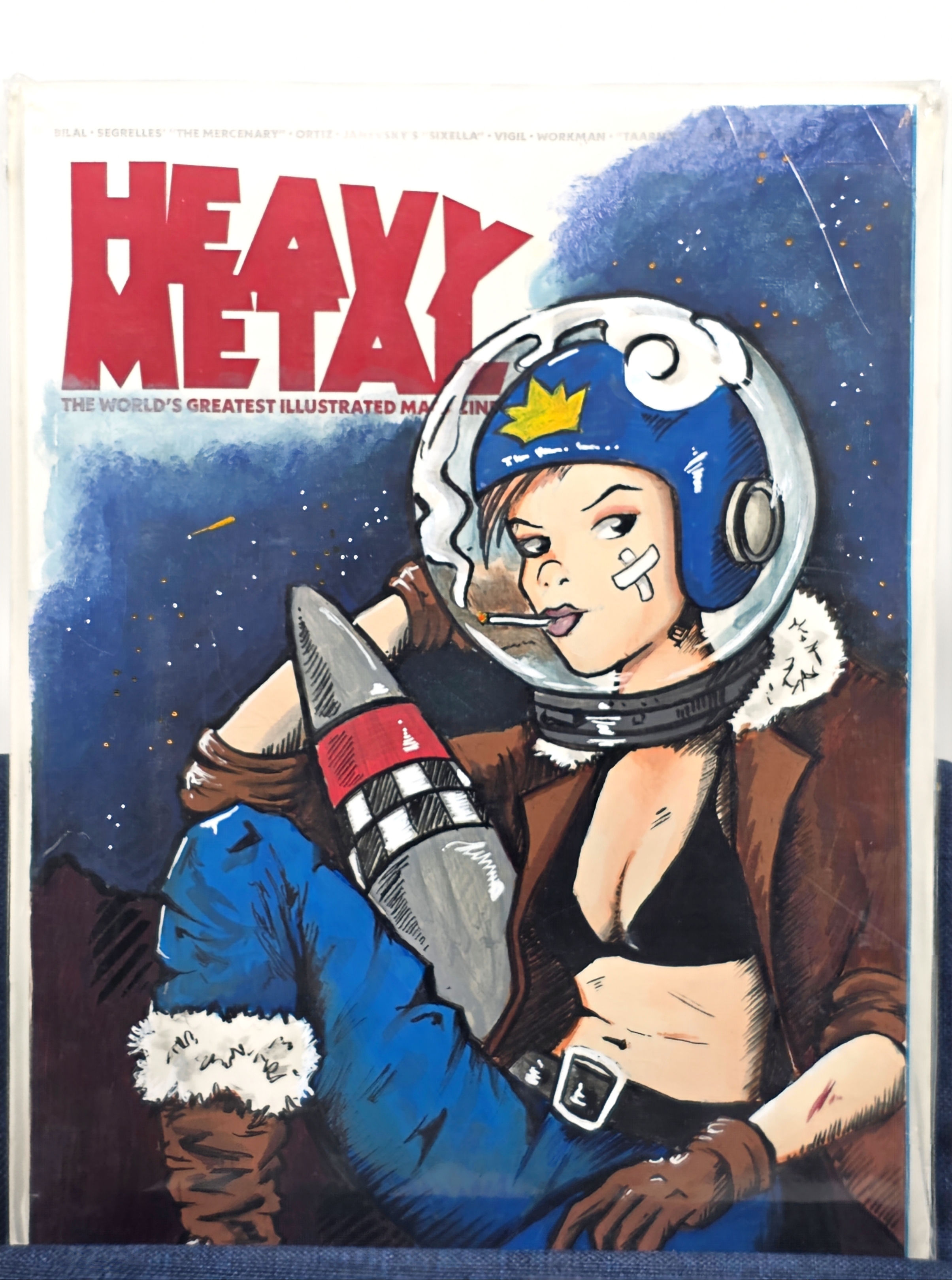 Heavy Metal Space Gal Sketch Cover