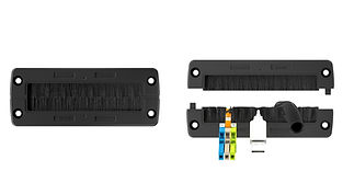 Sistema pasa cables KDS-BS y KDS-BC con junta de cepillo Conta-clip