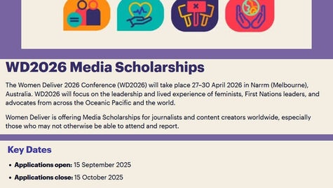 WD2026 Media Scholarships