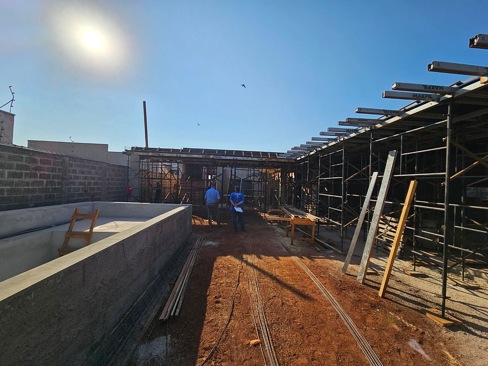 Montagem da laje e armaduras