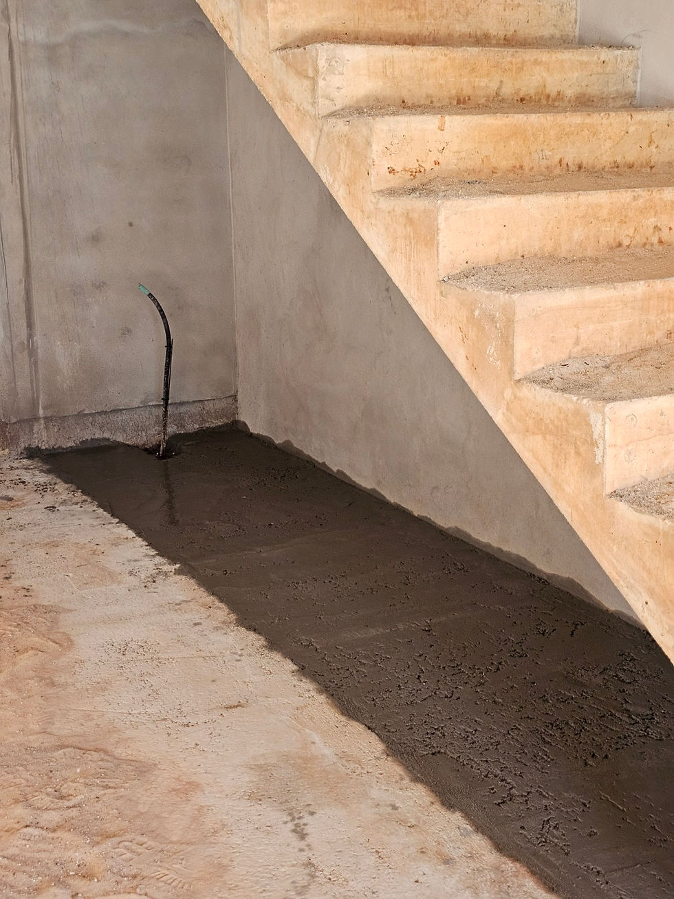 Contrapiso em baixo da escada