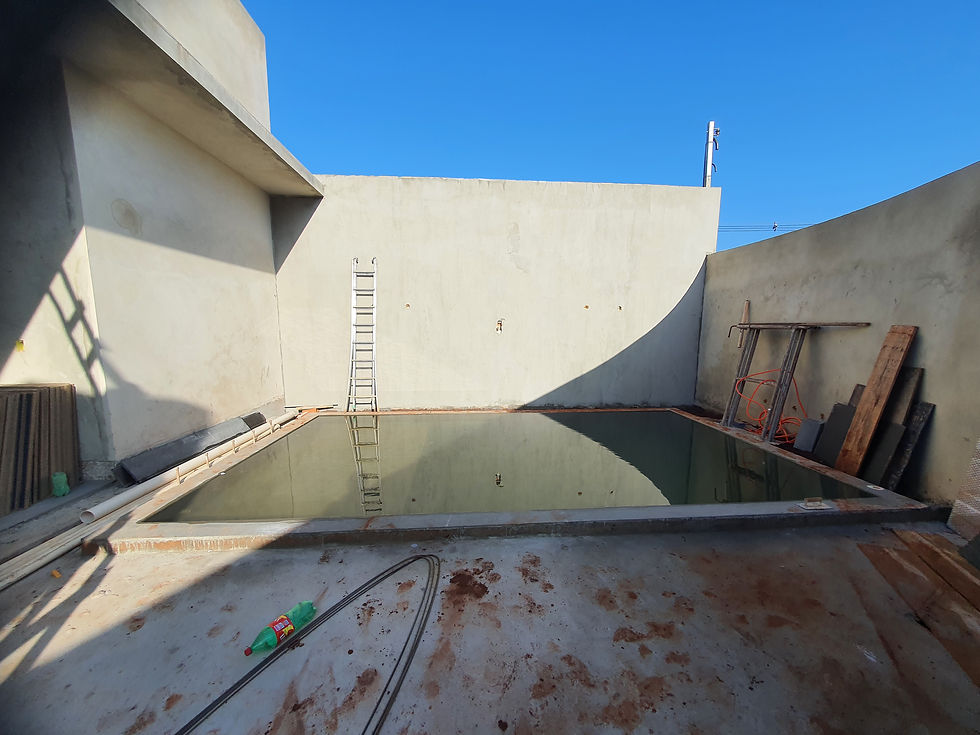 Teste de estanquidade da piscina