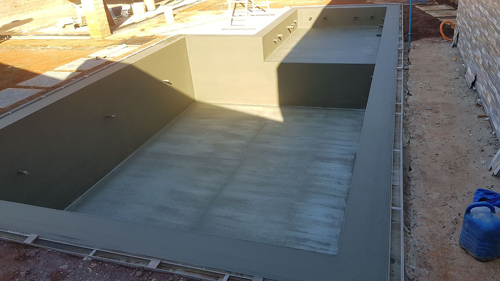 Impermeabilização da piscina concluído