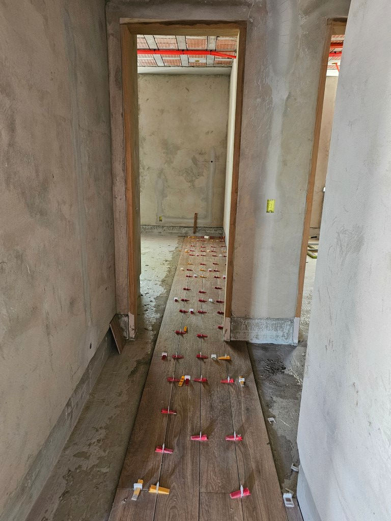 colocação dos pisos