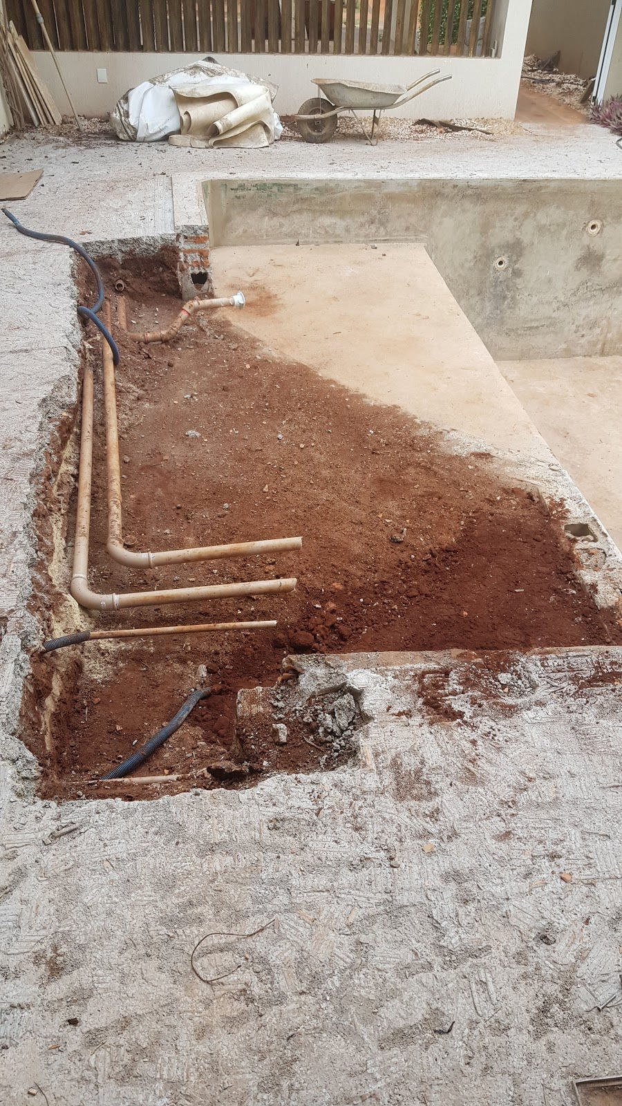 Escavação da piscina