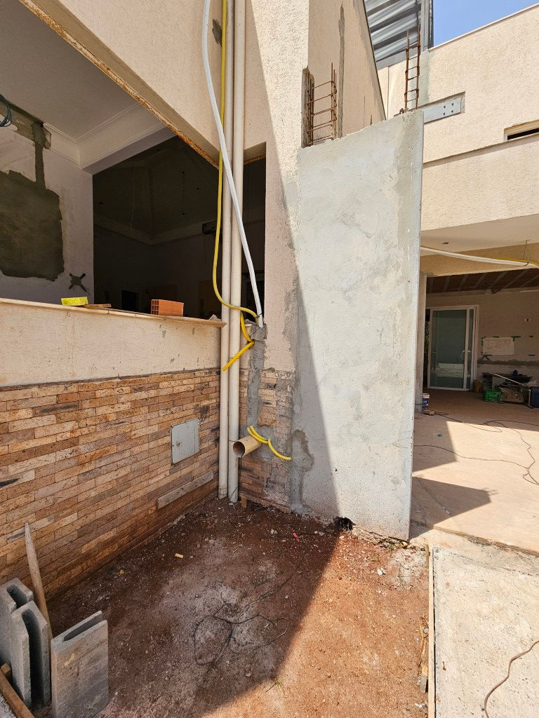 Área do duto de ar - a executar