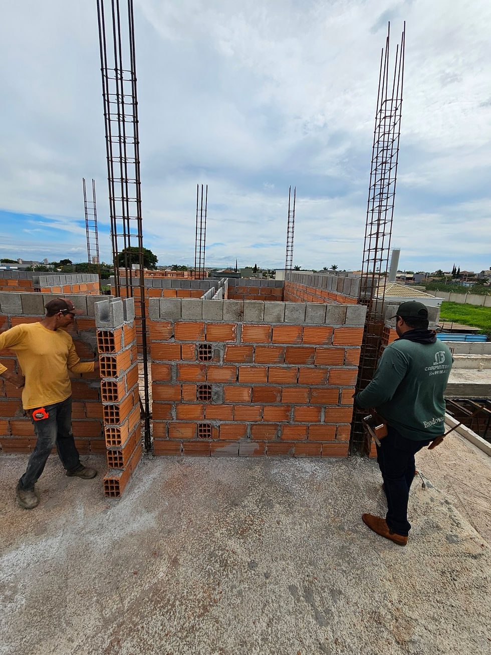 Alvenarias do pavimento superior