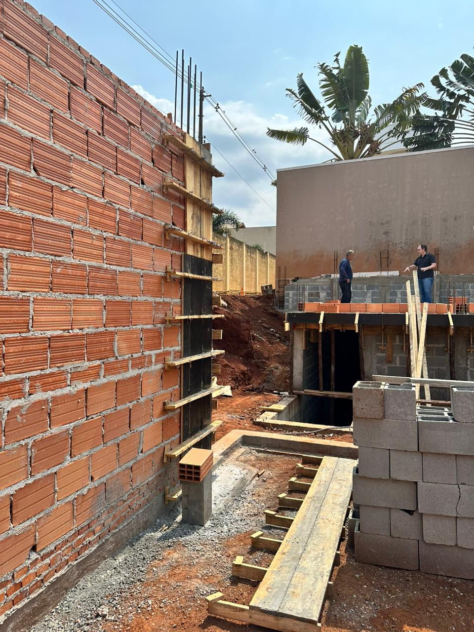 Laje concretada.