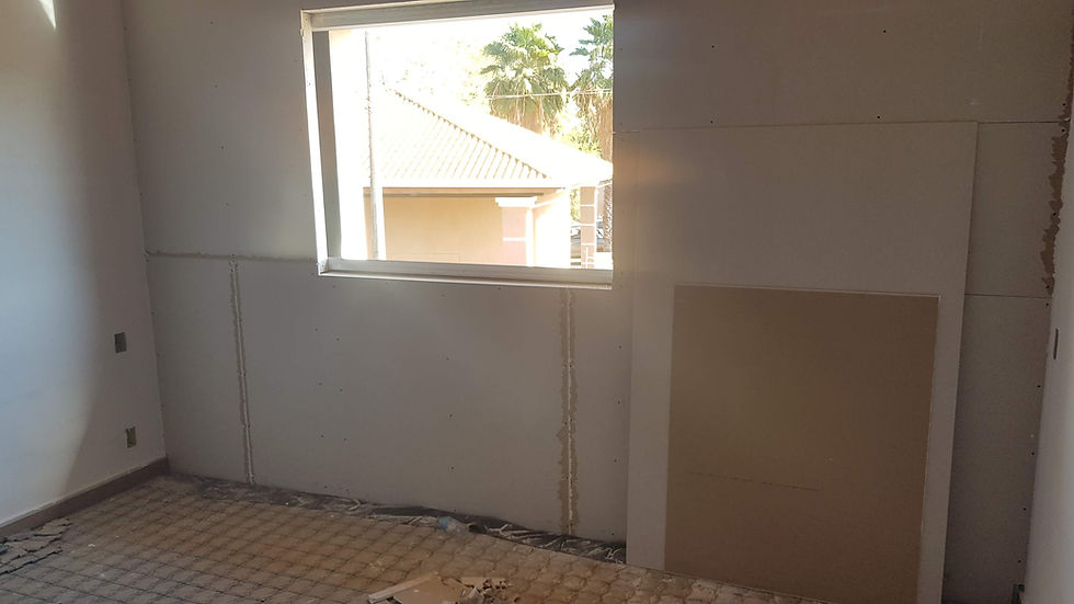 Painéis instalados na suíte dos filhos
