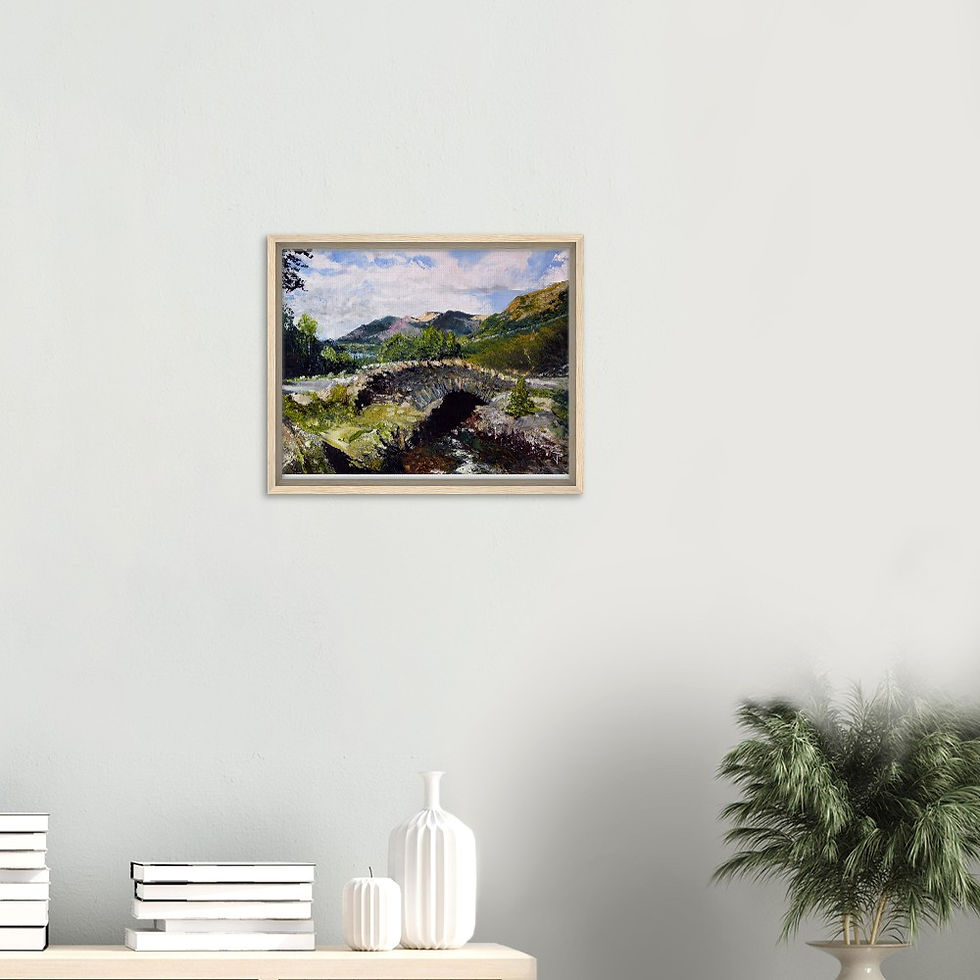 Thumbnail: Ashness Bridge Art Print in a Floating Box Framed Canvas