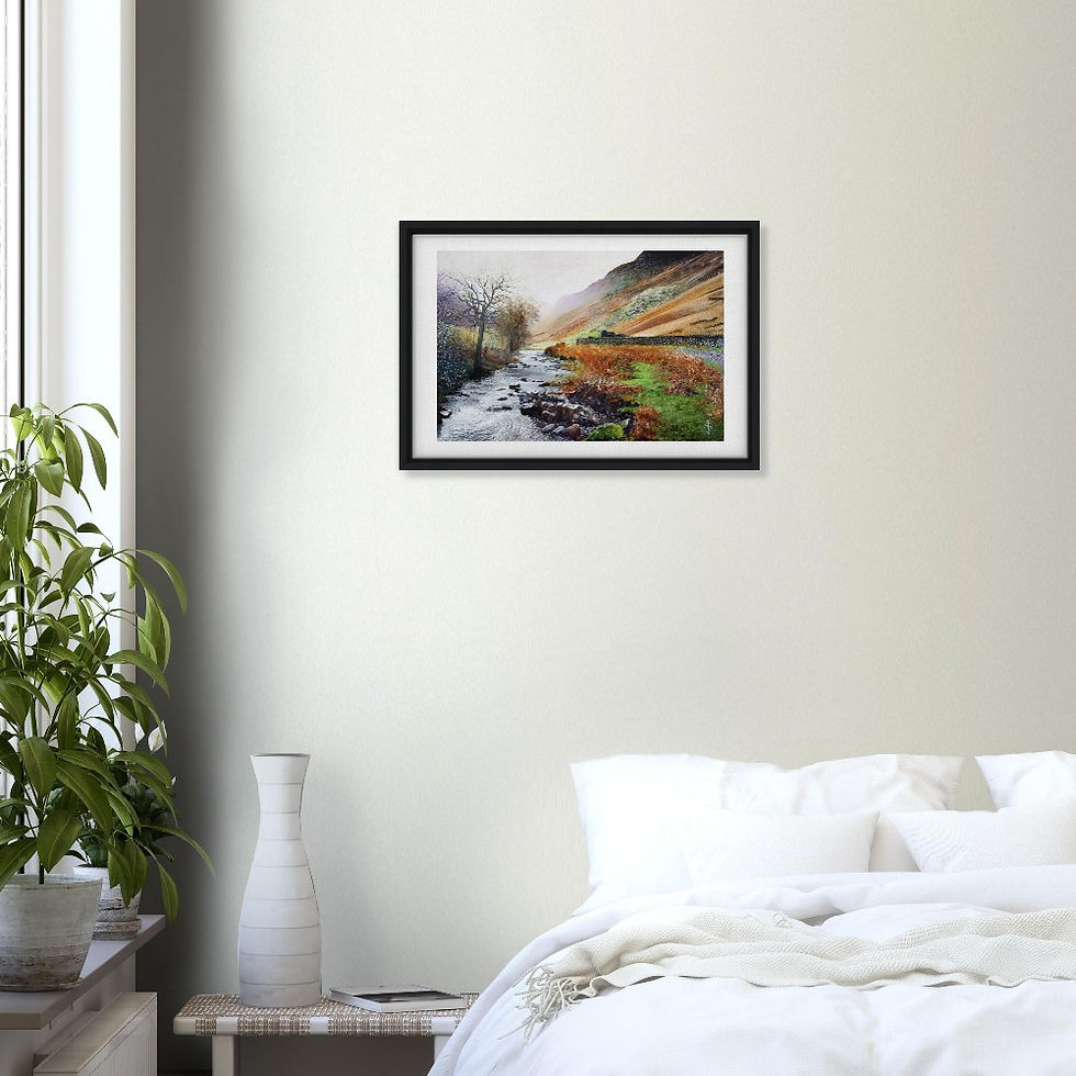 Thumbnail: The Stream, Ingram Valley Art Print in a Floating Box Framed Canvas