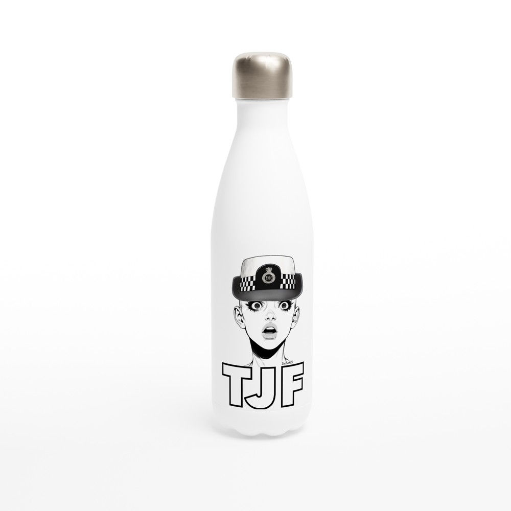 TJF WTF WPC White 17oz Stainless Steel Water Bottle