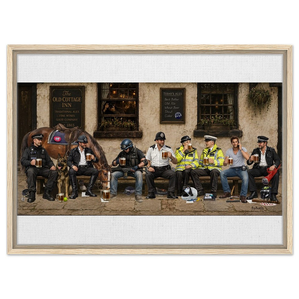 Thumbnail: 9 Pints of the Law Framed Canvas 50x70 cm / 20x28″