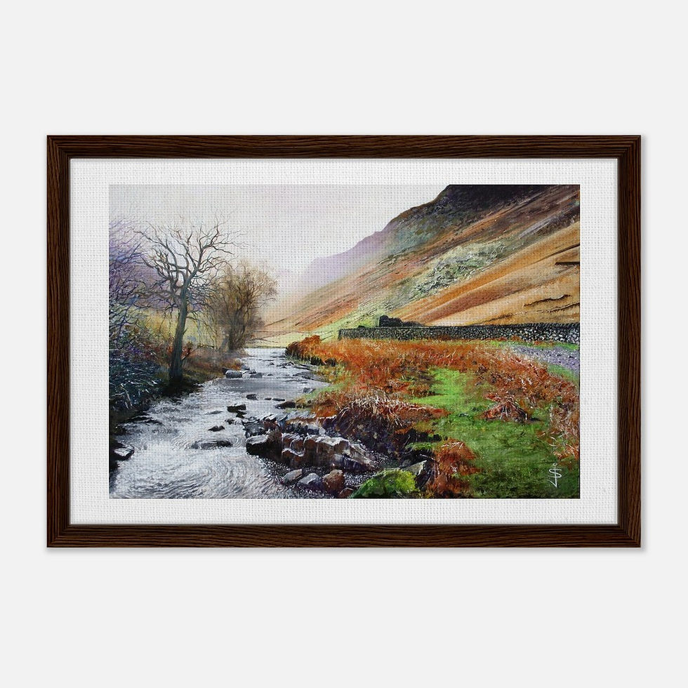 Thumbnail: The Stream, Ingram Valley Art Print in a Floating Box Framed Canvas