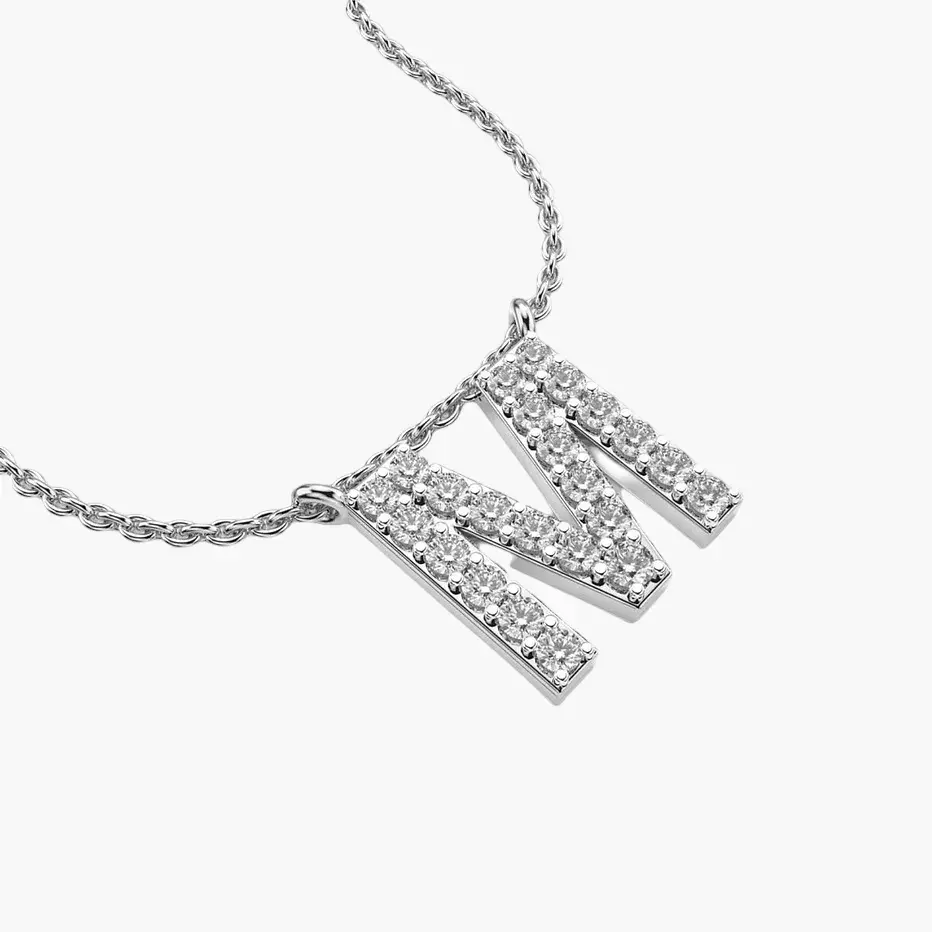 Thumbnail: Magnetic "M" Diamond Pendant