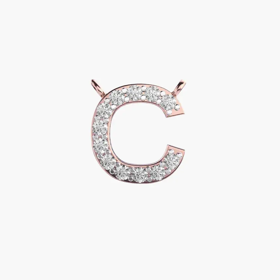 Thumbnail: Caring "C" Diamond Pendant