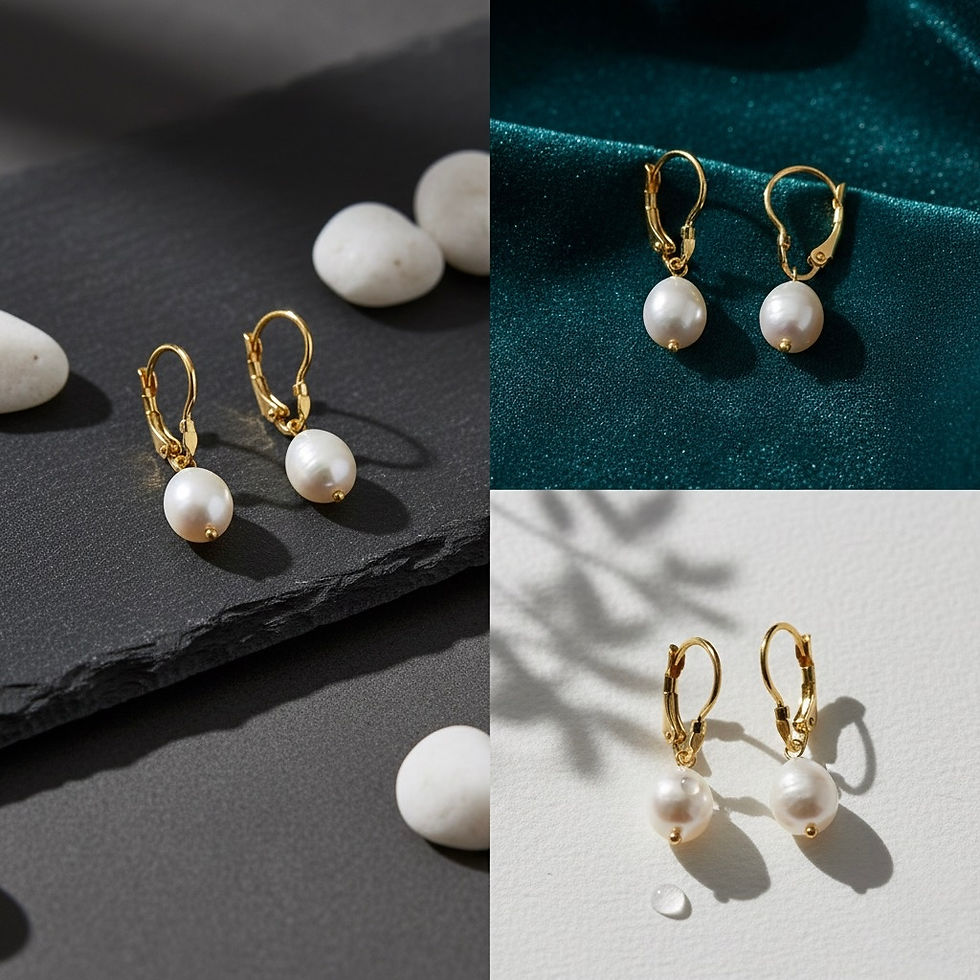 Thumbnail: Starlit Elegant Natural Pearl Earring