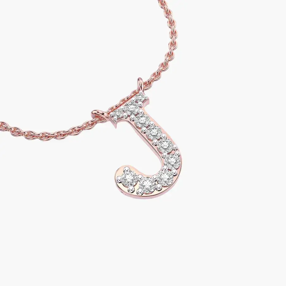 Thumbnail: Journey "J" Diamond Pendant
