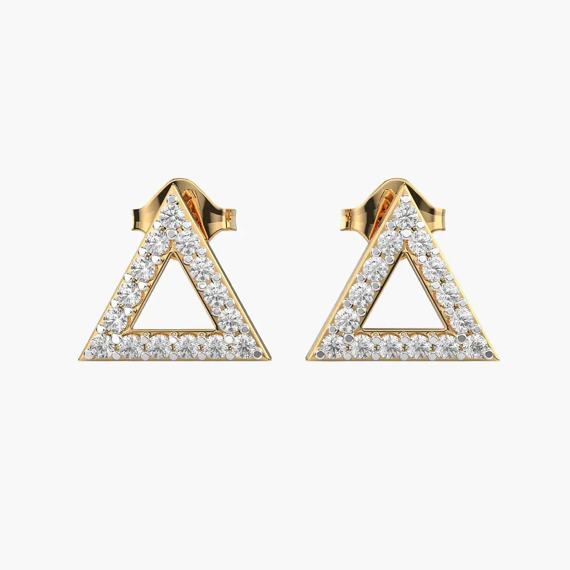 Pyramid Diamond Earrings