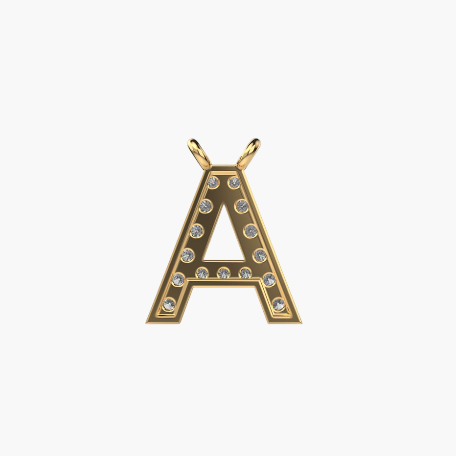 Thumbnail: Affectionate "A" Diamond Pendant