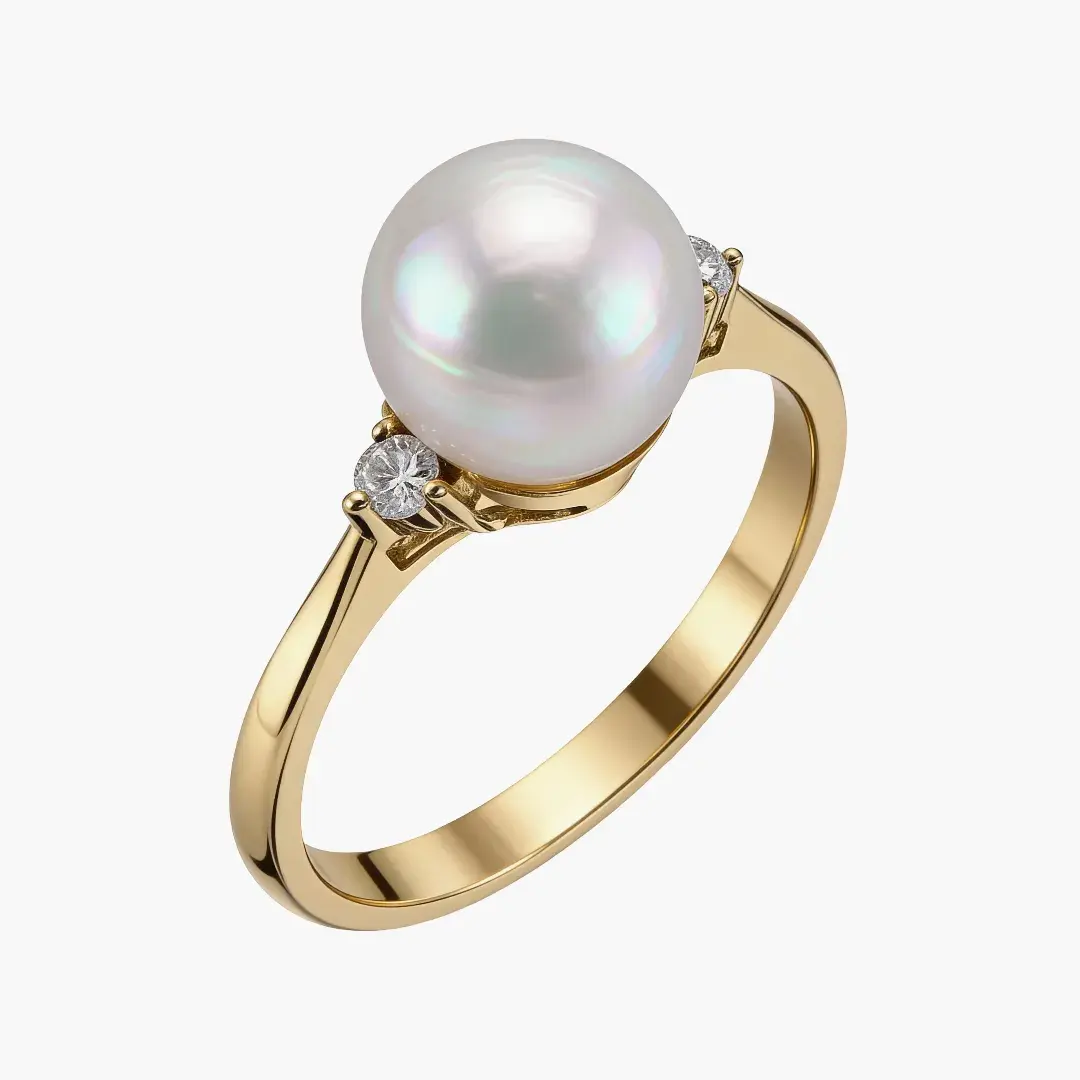 Golden Comet Pearl Ring